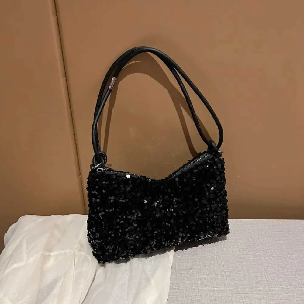 Einfarbig Crossbody Mode INS Pailletten Schulter Taschen Telefon Geldbörse Handtasche Abend Clutch Tasche Mädchen DIYC241103_voghion.com