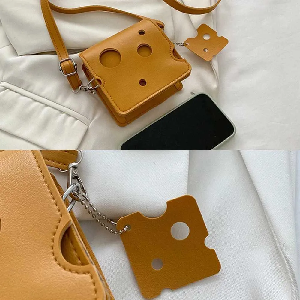 Set borse a tracolla a forma di formaggio per donna mini borsetta_voghion.com
