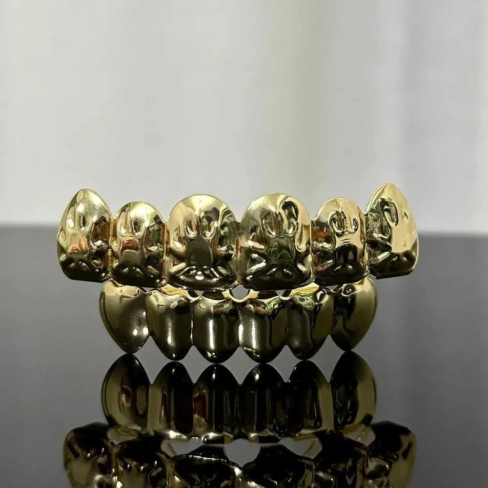 YOUNGX Zahnkappen mit Ahornblatt-Muster oben und unten, Zahnspangen, Hip Hop, glänzende Zähne, Grillz für Frauen und Männer, Zahnschmuck_voghion.com