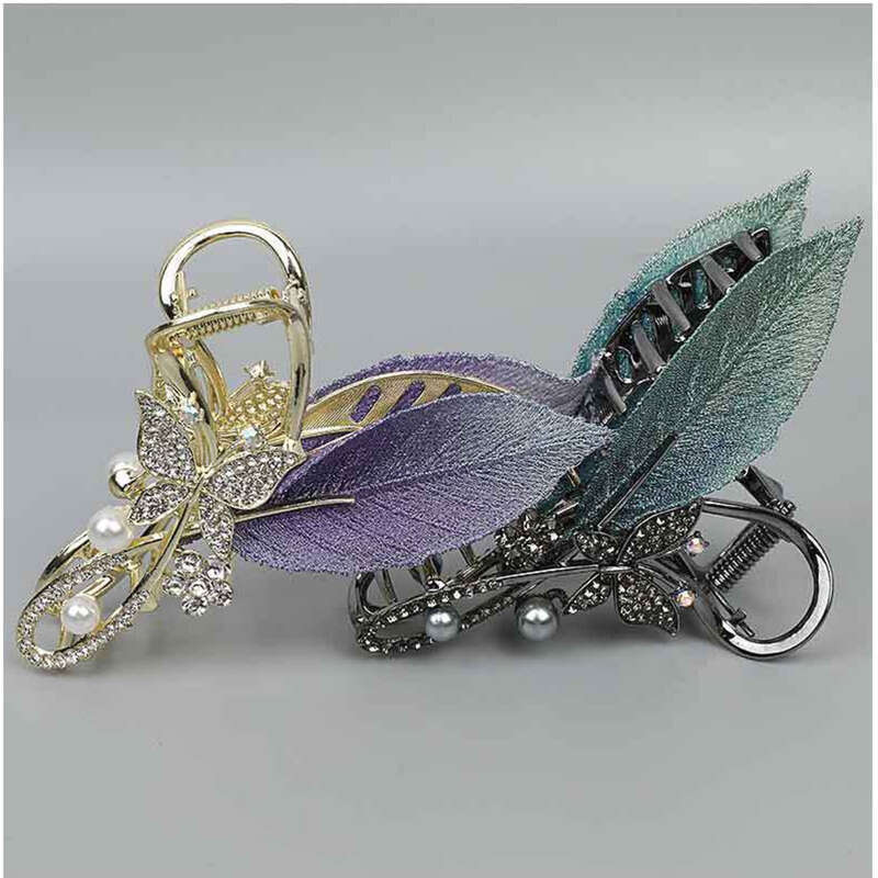 Grandi ciocche di capelli a forma di foglia, fermaglio per capelli a forma di farfalla, fermaglio per capelli di alta qualità a forma di squalo estivo_voghion.com