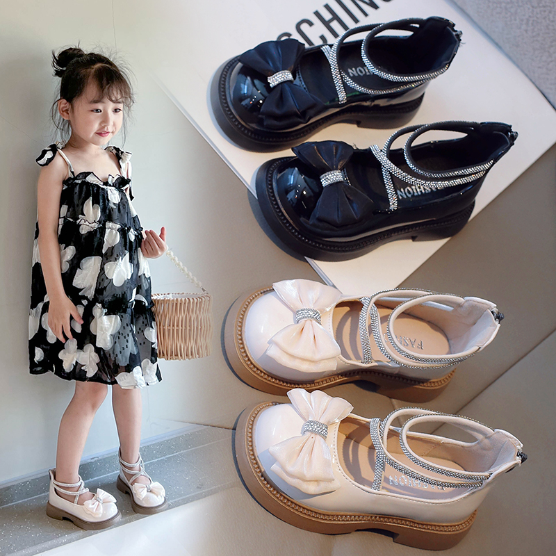  Girl's Little Leather 2023 New Children's Soft Sole Princess Shoes Girl_voghion.com
