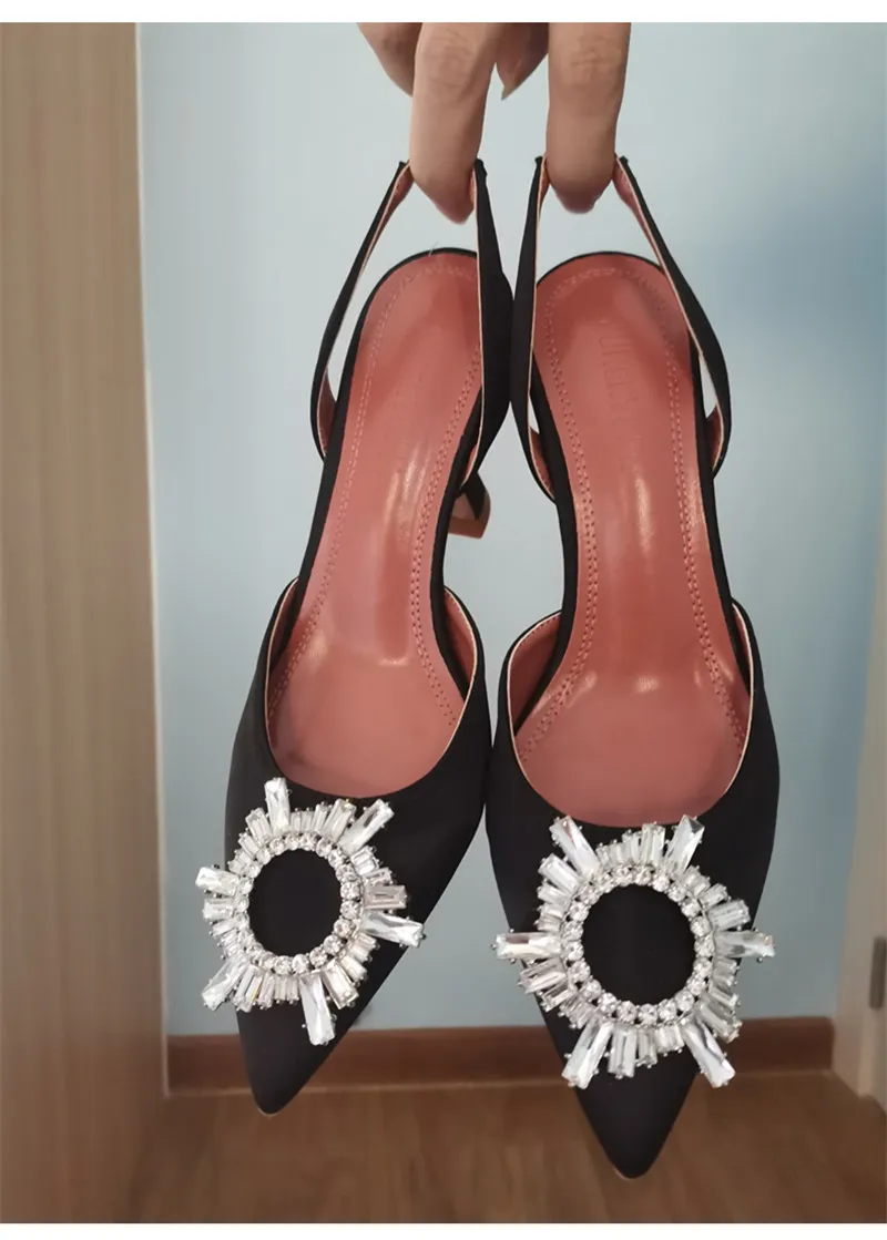 Sandali da donna stile stella 2024 eleganti con punta affilata, scarpe estive da ufficio, alla moda, con tacchi alti, sandali da gladiatore_voghion.com