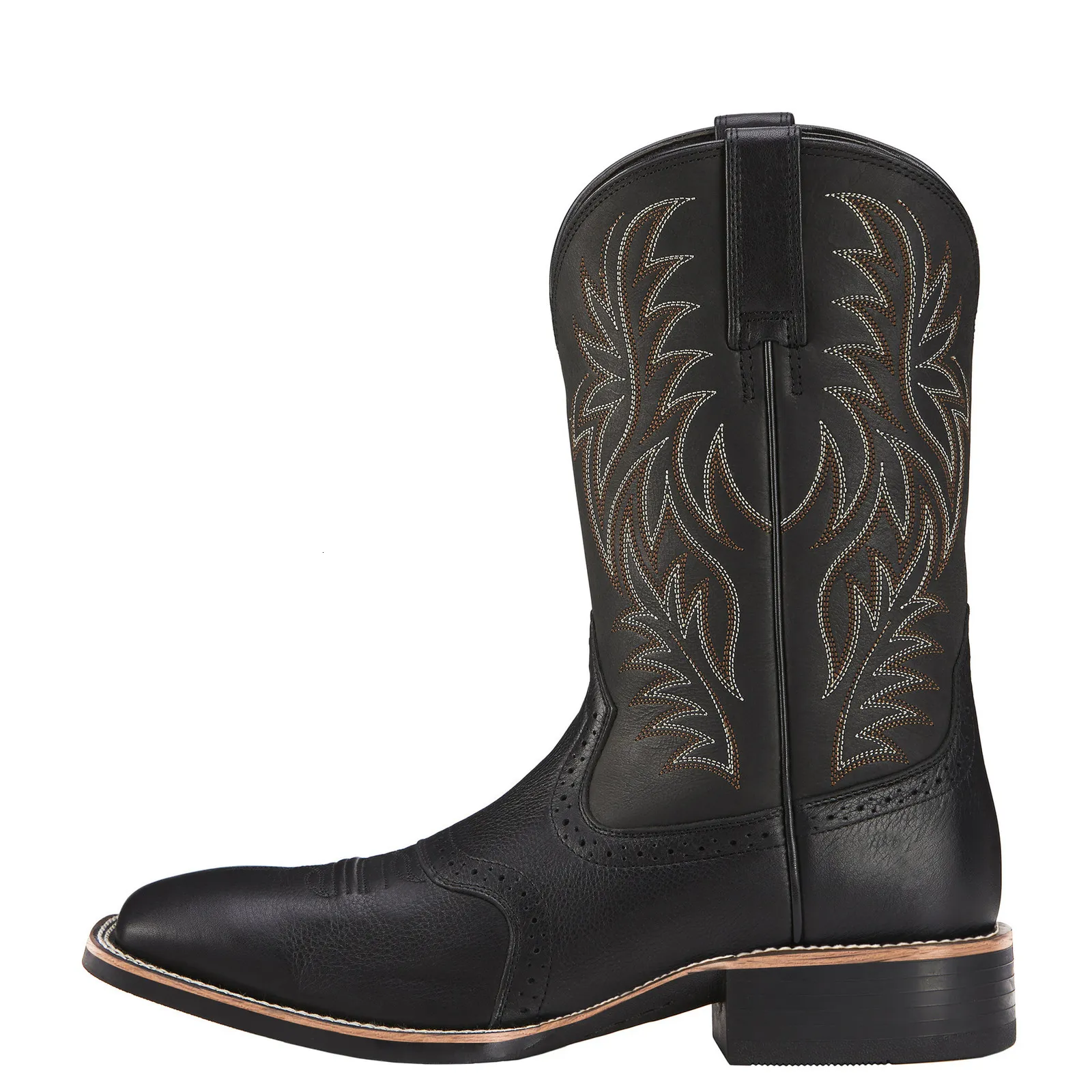 Men High Boots Embroidery Retro Handmade Mens Western Cowboy Boot Pointed Toe Hand ing Outdoor Shoes 241028_voghion.com