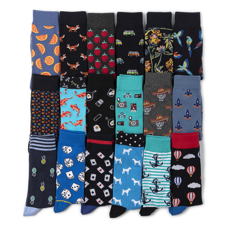 All-Season Mid-Calf Large Size Animal Trendy Men's Women's Ins Fruit Cotton Socks_voghion.com