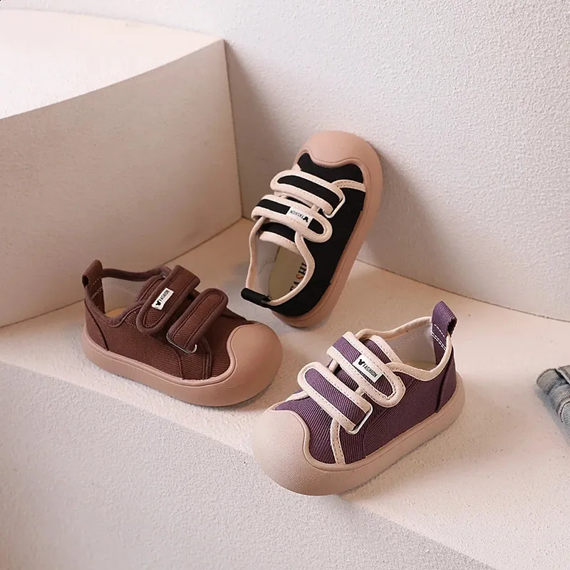 2024 Nieuwe Kids Canvas voor Meisjes Jongens Zachte Zool School Sneakers Kind Peuter Casual Sportschoenen Baby Walkers 240912_voghion.com