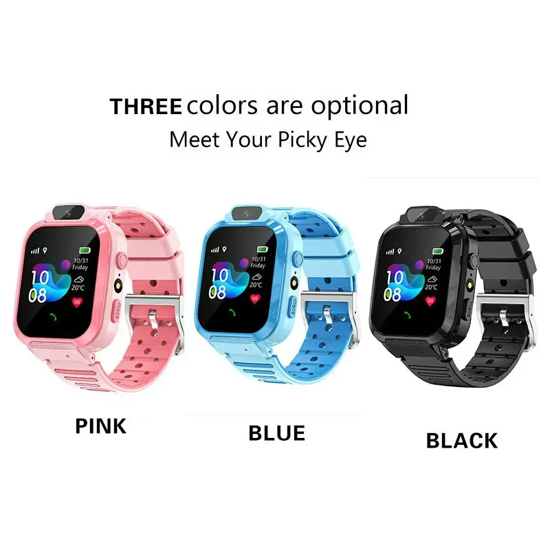 Kids Smartwatch Waterproof Q16 GPS Tracker With Camera Multilingual Support_voghion.com