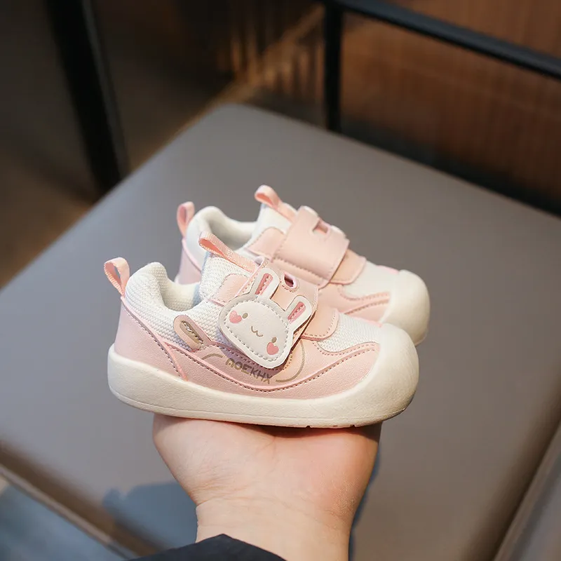 Çocuklar Yumuşak Tabanlı İlk Yürüteçler Bebek İlkbahar Sonbahar File Üst Cutefeet Çocuk Günlük Spor Ayakkabıları Yürümeye Başlayan Çocuk Kaymaz_voghion.com
