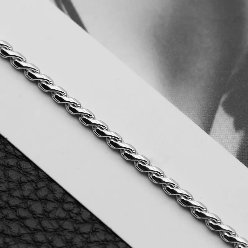 Stainless Steel S-shaped Chain Necklace For Men Jewellery Gift_voghion.com
