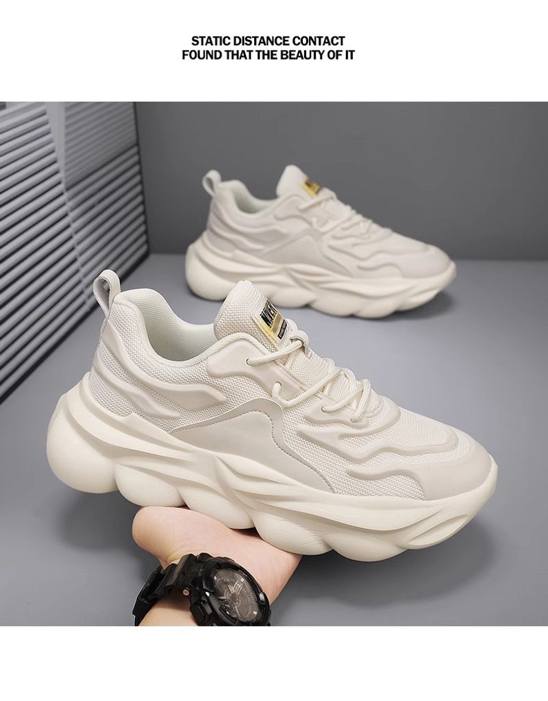 Pantofi sport negri casual noi pentru bărbați, alergare, înălțime mare, Daddy_voghion.com