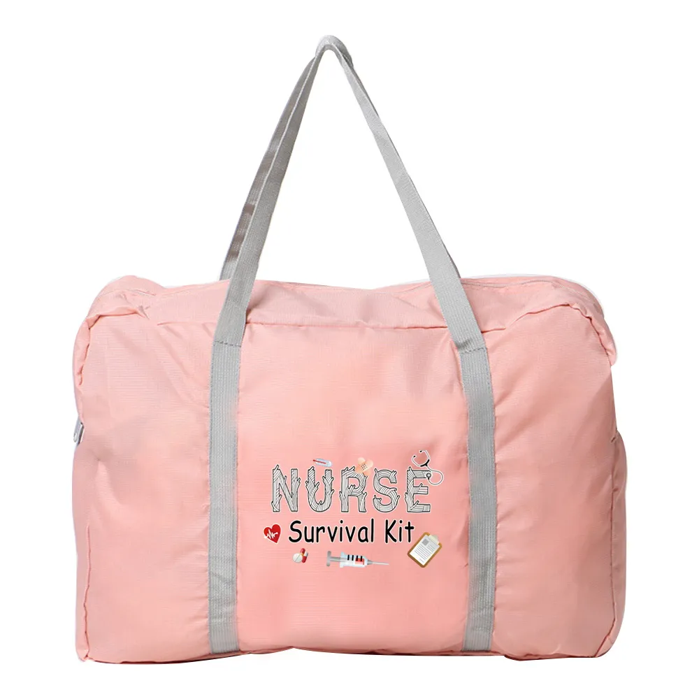 Foldable Travel Handbags Duffle Bag Women Gadgets Organizer Clothes Printed Traveler Accessories Holiday Nurse Tote Lage_voghion.com