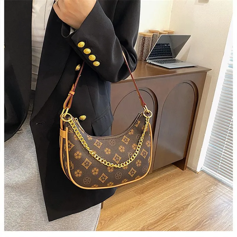 Designer Women's Armpit Bag High-end Texture Printed Shoulder Bag_voghion.com