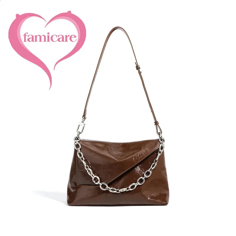 Borsa a tracolla in pelle scamosciata retrò autunno inverno 2024 da donna, di alta qualità, grande capacità, in pelle scamosciata, ascella_voghion.com