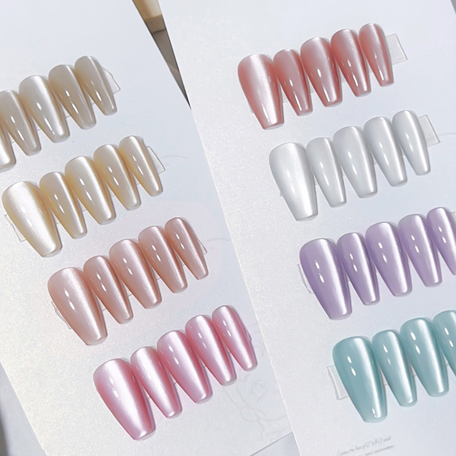 Nails Art & Tools New autumn and winter porcelain white moonlight cat's eye whitening nail polish glue flash nail salon dedicated_voghion.com