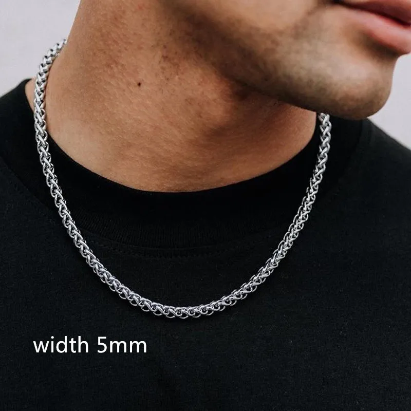 Catene Corda Catena Cubana Collana Uomo 2022 Moda Temperamento Acciaio Inossidabile Choker Link Per Gioielli RegaloChains Sidn22_voghion.com