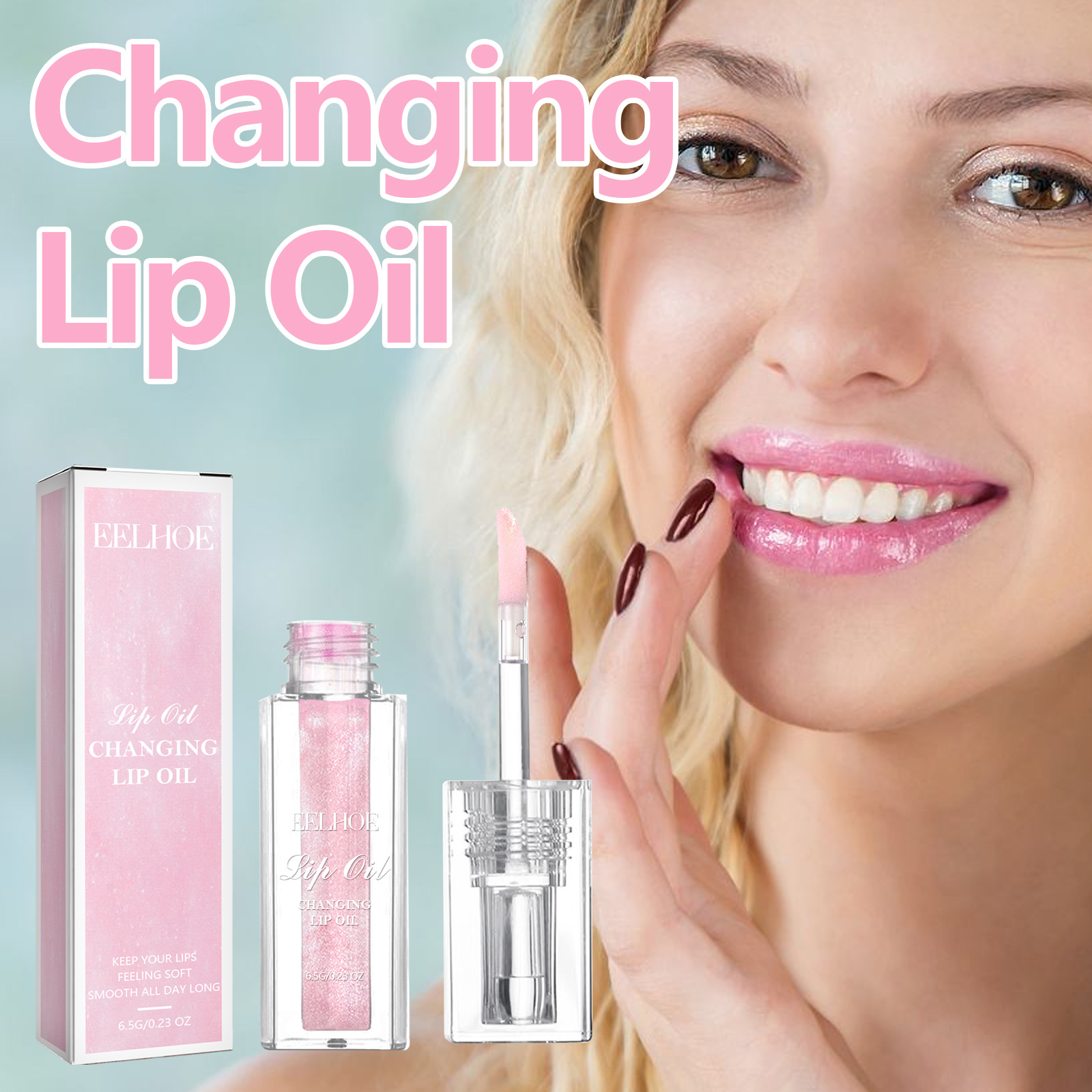 EELHOE Color Changing Lip Protection Oil Lightens išlygina smulkias lūpų raukšleles, drėkina, neleidžia išsausėti,_voghion.com