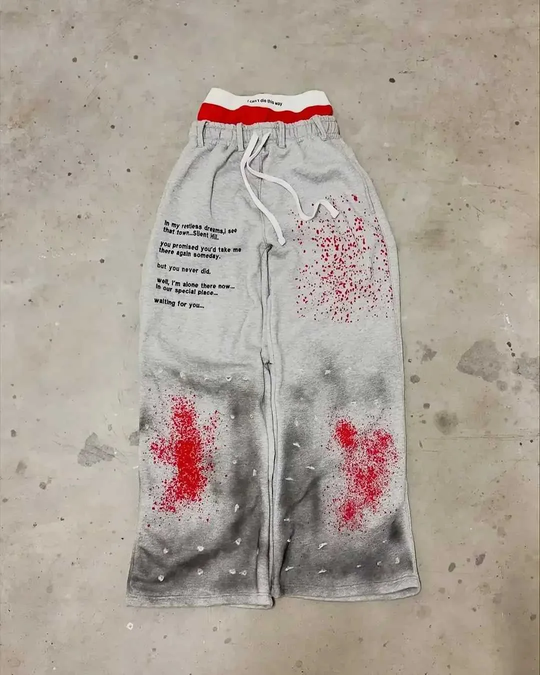 Pantalon de jogging taille haute à cordon de serrage pour homme, style hip-hop, style streetwear, style cargo baggy Y2K_voghion.com