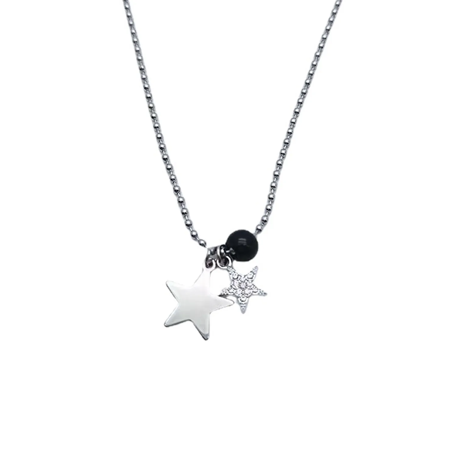 Collane con ciondolo, perline a stella con strass, collana in metallo, moda, clavicola, regalo, gioielli Y2K per donne, accessori_voghion.com