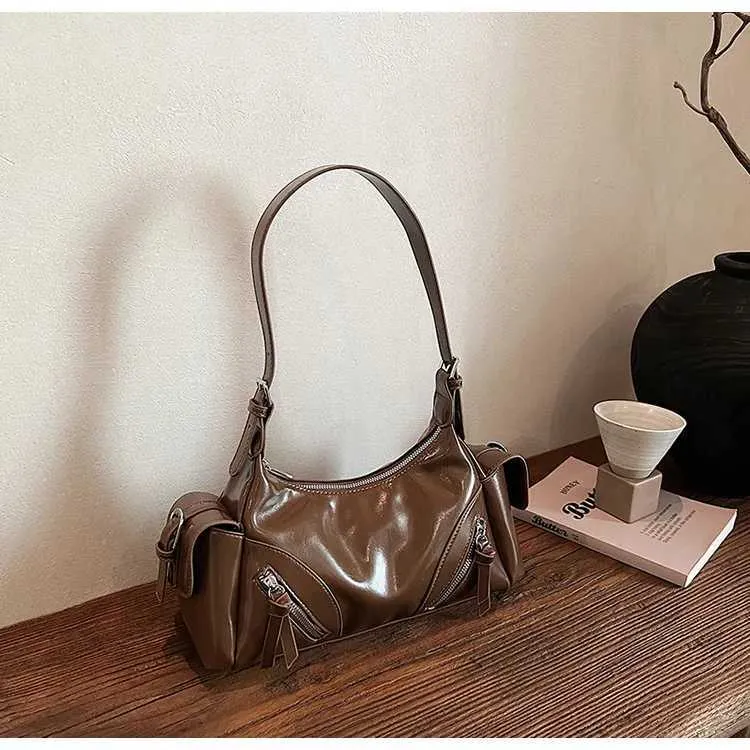 Strukturiertes Damen Schultertasche Aus Pu Leder Umhängetasche_voghion.com
