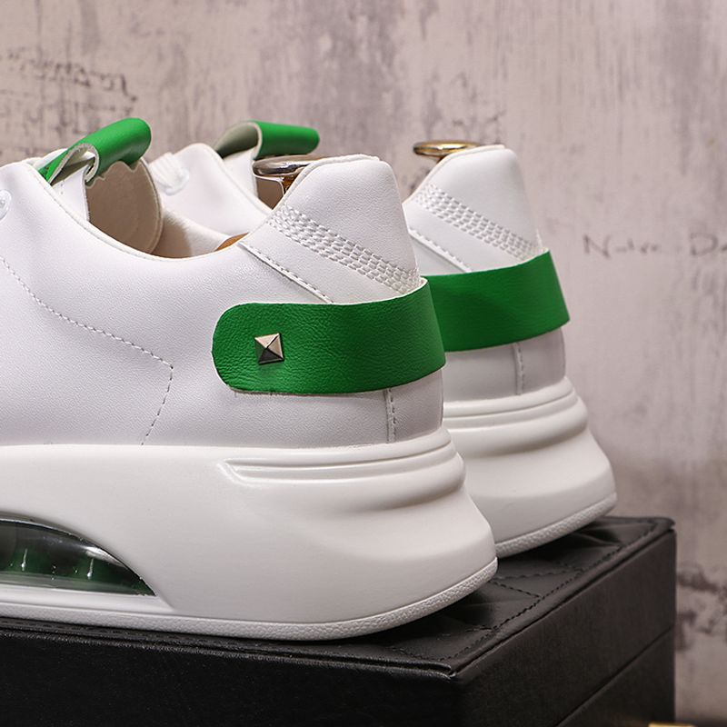 Atmungsaktive weiße lässige koreanische Ausgabe trendige Schnürschuhe Sommer neue hohe Herrensportschuhe_voghion.com