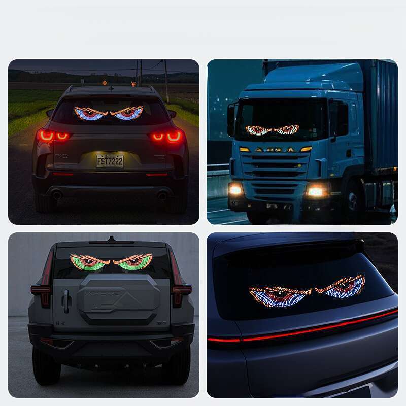Nová samolepka na auto značky LED ďábel Dynamic Eye DIY Vodotěsná obrazovka displeje Truck Dekorativní světlo_voghion.com