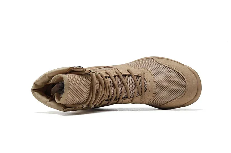 Waterproof Men's Work Ankle Boots Lace Up Motorcycle Boots_voghion.com