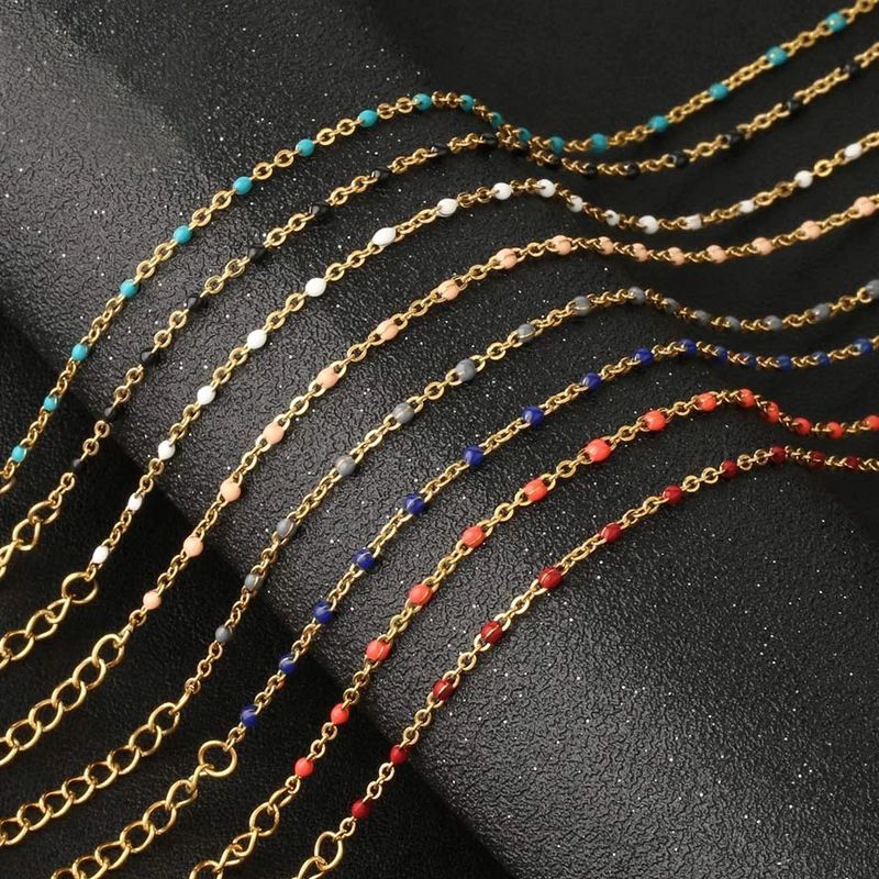 Braccialetti in acciaio inossidabile, 8 colori di braccialetti semplici da donna in stile bohémien_voghion.com