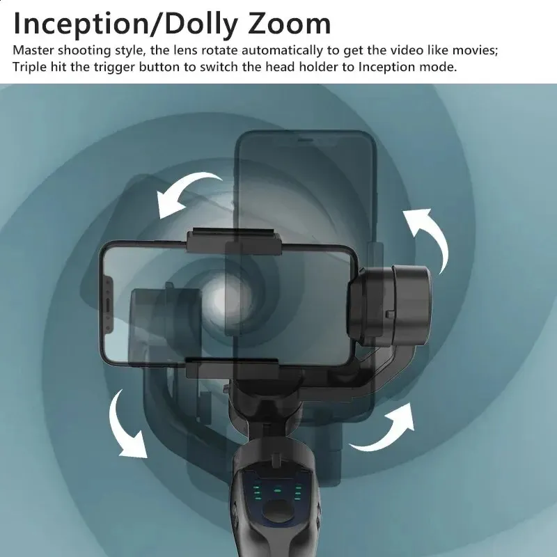 Support de téléphone portable à cardan 3 axes QAML F8, stabilisateur d'enregistrement vidéo anti-vibration pour smartphone 250417_voghion.com