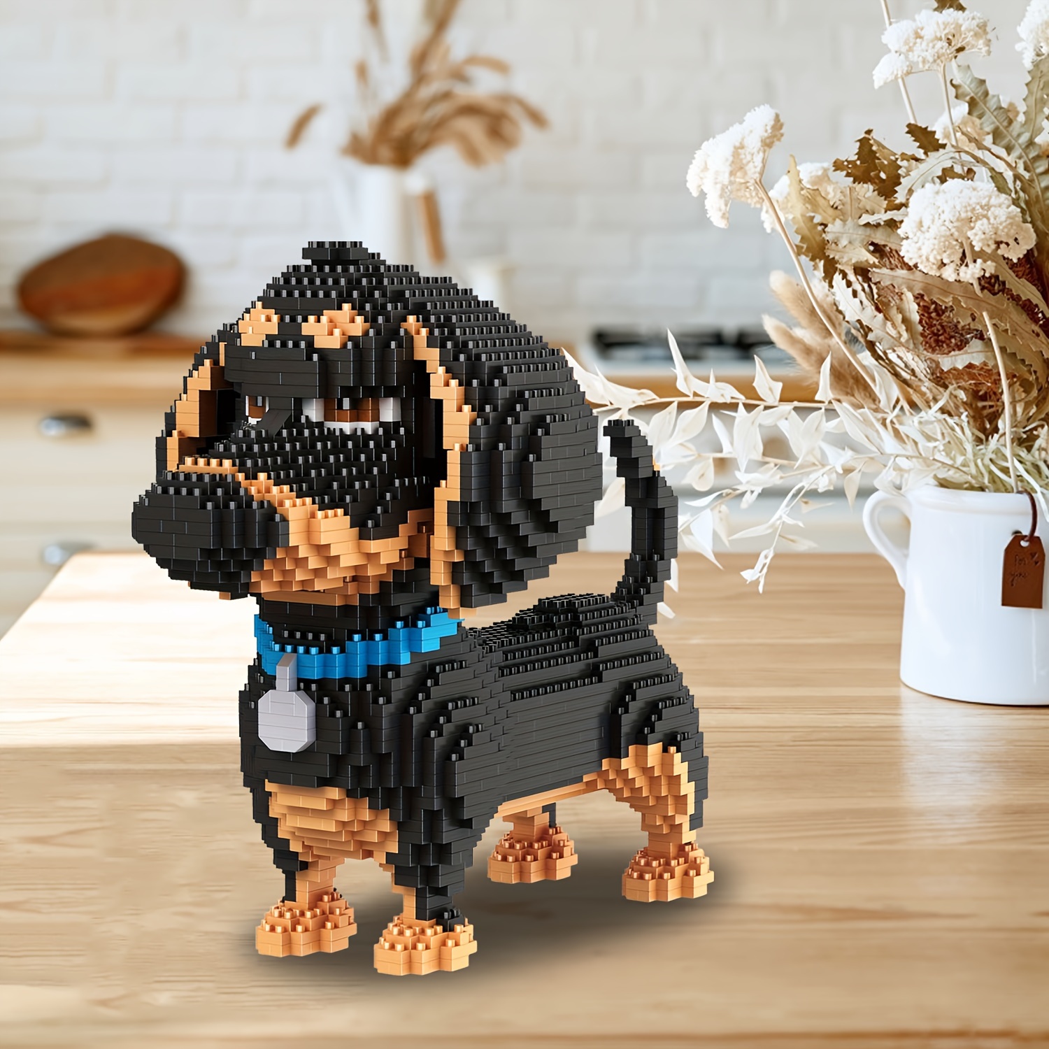 2100pcs Building Blocks Sets, Cute Animal Dachshund Dog, Holiday Gift, Room Decoration