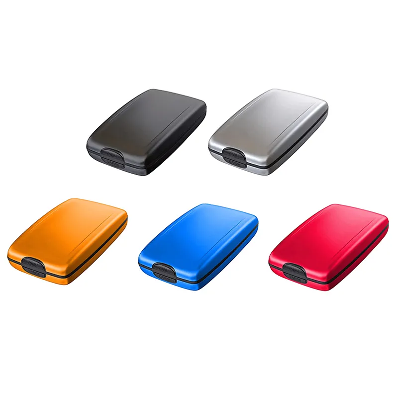 Card Unisex Protection Holder Business-Card New Metal Credit Blocking 1PC Anti-Scan Hard Case Wallet Solid Color_voghion.com