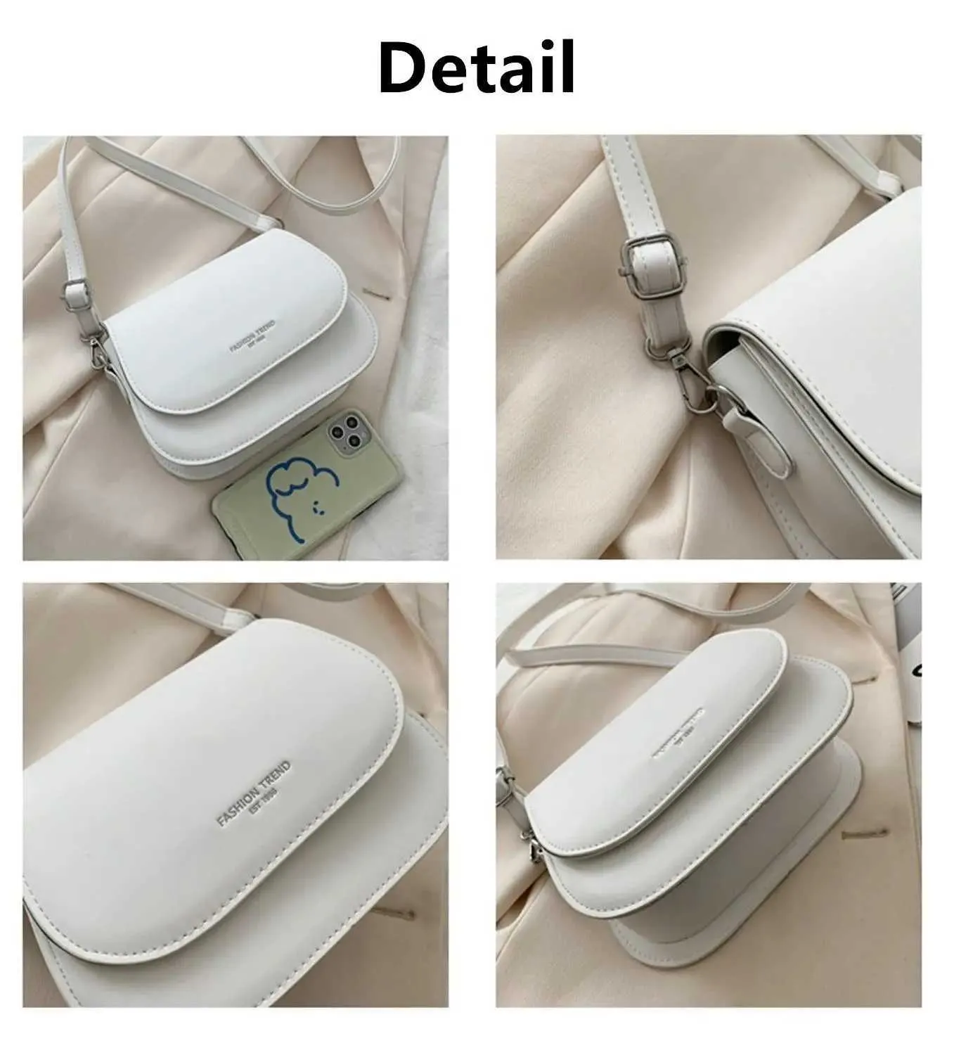 Bolsos cruzados de tendencia simple para mujer, bolso de hombro con solapa salvaje sólido, bolsos y carteras pequeños de diseñador para mujer, nuevos_voghion.com