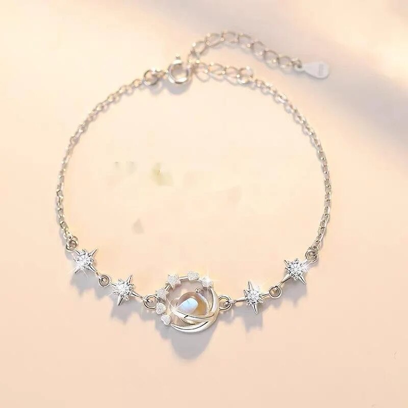 Bracciale con charms pianeti per ragazza stile coreano minimal_voghion.com