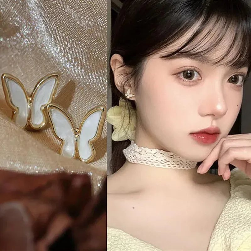 Fritillary Butterfly Long Tassel Earrings Woman Personality Cute Enamel Bow Stud Daily Wear Jewelry Accessories 240618_voghion.com