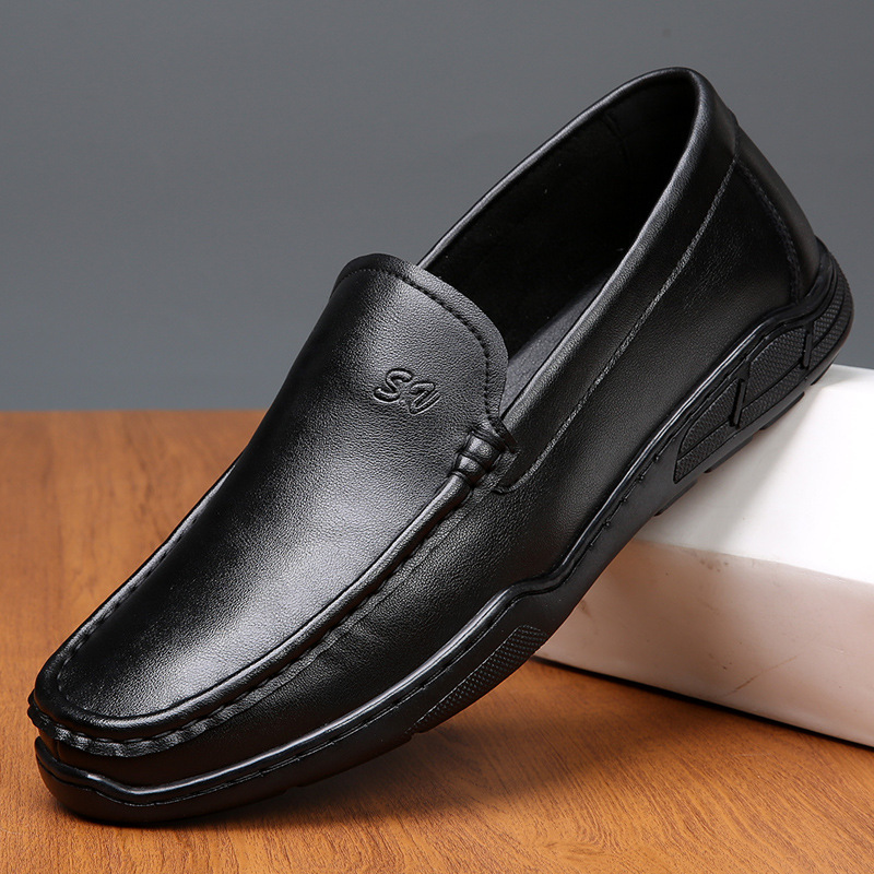 Euro Step Echte Loafer Herren 2025 Neue trendige Slip-On-Fahrschuhe im koreanischen Stil aus Leder_voghion.com