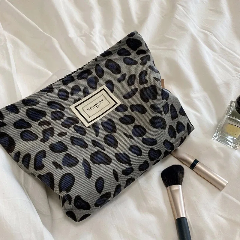 Trousse de toilette en toile imprimée rétro tendance, grande capacité, pour femmes, trousse de voyage pour cosmétiques, sacs de rangement pour maquillage 240815_voghion.com