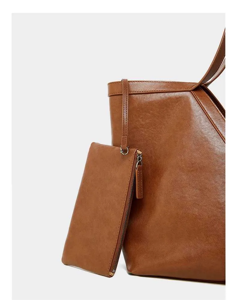 Burminsa 2-teiliges Set Leder-Einkaufstasche für den Winter 2024, Designer-Handtasche für Pendler und Einkäufer, Damenhandtasche Y241123_voghion.com
