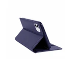 For 11 Hanman Leather Wallet Case Flip Card Holder Slots Magnetic Shockproof Cover (Navy Blue)_voghion.com