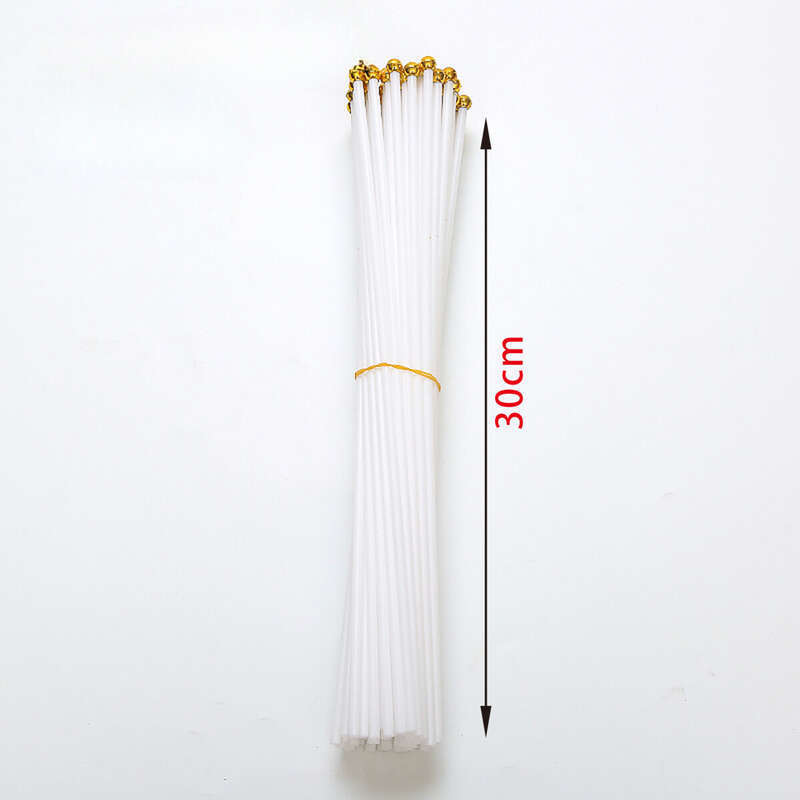 Drapeau publicitaire en plastique blanc à manivelle de 30 cm avec mât pivotant en bois et bambou_voghion.com