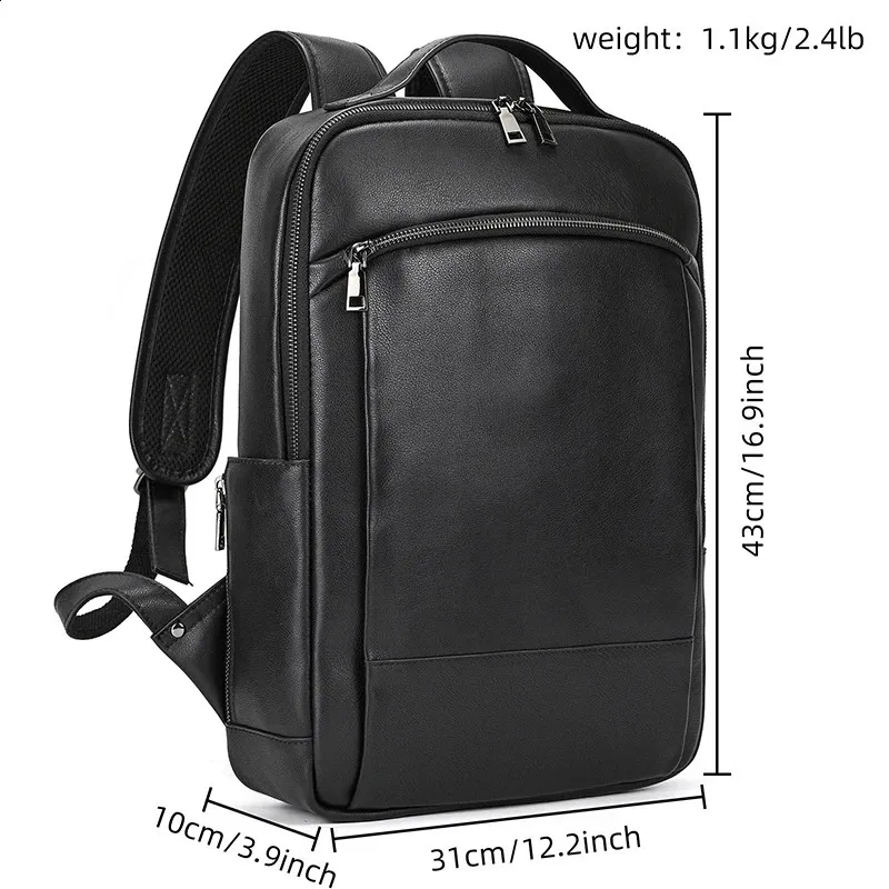 Vintage Mens Crazy Horse Leather genuine leather Retro Rucksack Large Classic Travel Backpack Big laptop computer bag_voghion.com