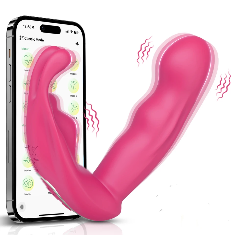 Rabbit Vibrator App Control G-spot Clitoral Stimulator For Women_voghion.com