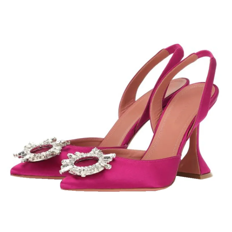 Sandali da donna stile stella 2024 eleganti con punta affilata, scarpe estive da ufficio, alla moda, con tacchi alti, sandali da gladiatore_voghion.com