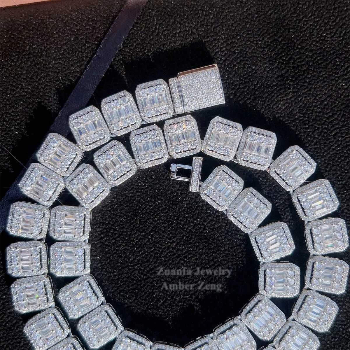 Designer Pass Tester Gioielli Hip Hop Collana Sier Vvs Moissanite Diamante Solido Iced Out Catena a maglie cubane urbane_voghion.com