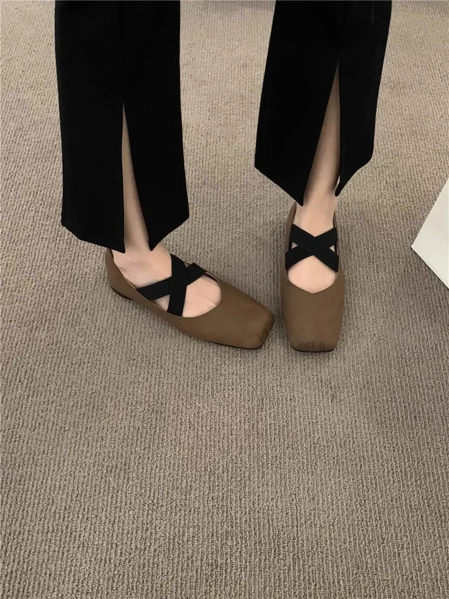 Bekväma mary jane ballerinaskor för damer retro slip ons_voghion.com