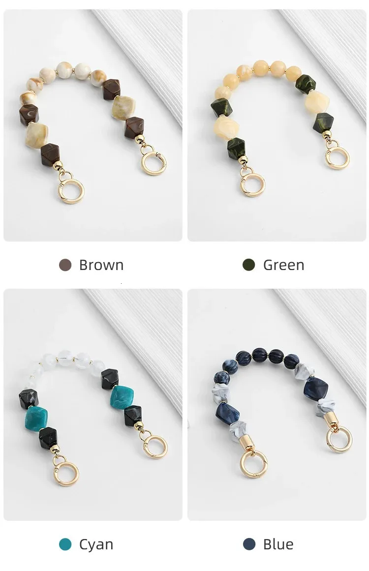 Acrylic Strap Removable Bag Accessories Colourful Womens Resin of bags Purse Chain Fishbone chain 241115_voghion.com