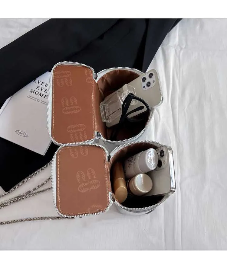 Damen Umhängetasche Aus Lackleder Mit Schmetterling Und Kette_voghion.com