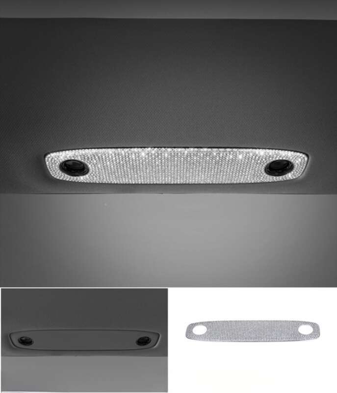 Potrivit pentru modificările interioare ale modelului Tesla, volan, mâner ușă, autocolant decorativ cu diamant pentru sigla mașinii_voghion.com