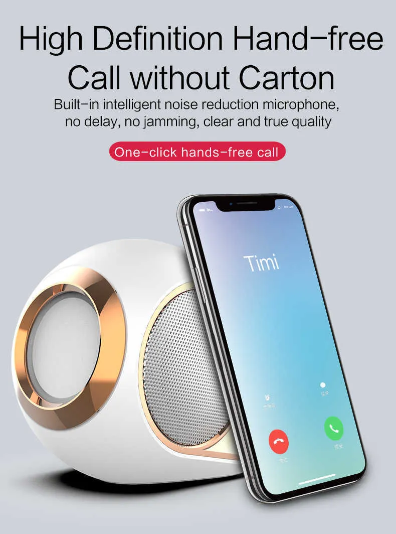 portable High-end Bluetooth Good Quality Audio Wireless Dual Speakers Christmas Gift Speaker_voghion.com