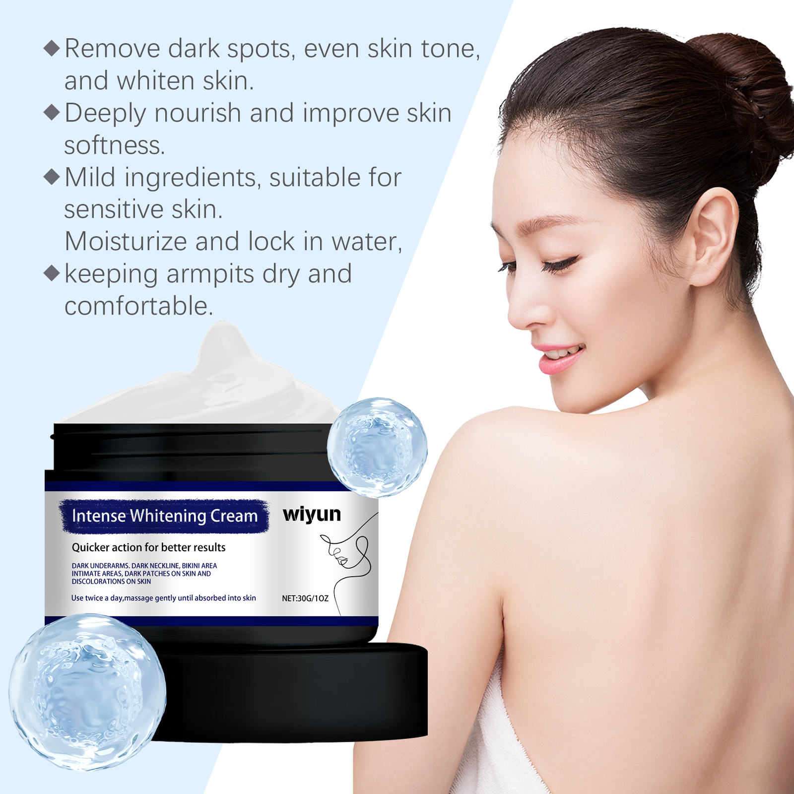 Körperaufhellende Creme Für Strahlende Haut Pflegende Lotion_voghion.com