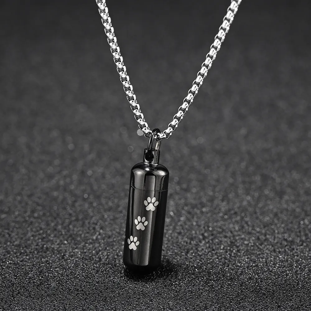 Collane con ciondolo in acciaio inossidabile Collana per animali domestici Ricordo commemorativo per cremazione Accessori per cuccioli per ceneri_voghion.com