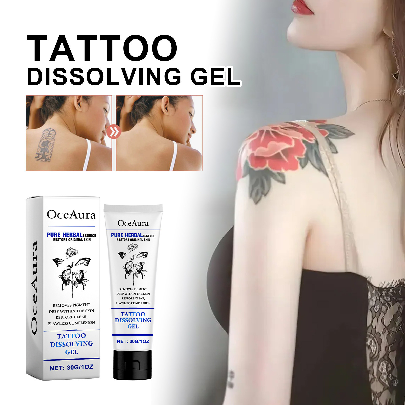 Gelul pentru tatuaje OceanAura hidratează pielea tatuată, repară textura, brodează și luminează crema de îngrijire a pielii_voghion.com