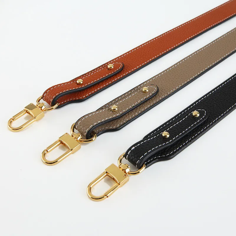 Neue 53 cm Echtlederband Lychee-Muster Griffe DIY Ersatz Geldbeutelgriff für Handtaschen Gürtel Taschenzubehör_voghion.com